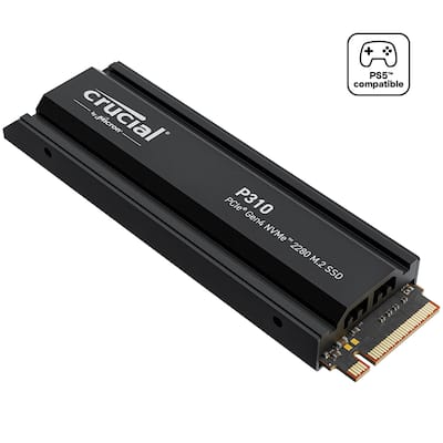 Crucial P310 1TB Internal SSD PCIe Gen 4 x4 NVMe M.2 with Heatsink
